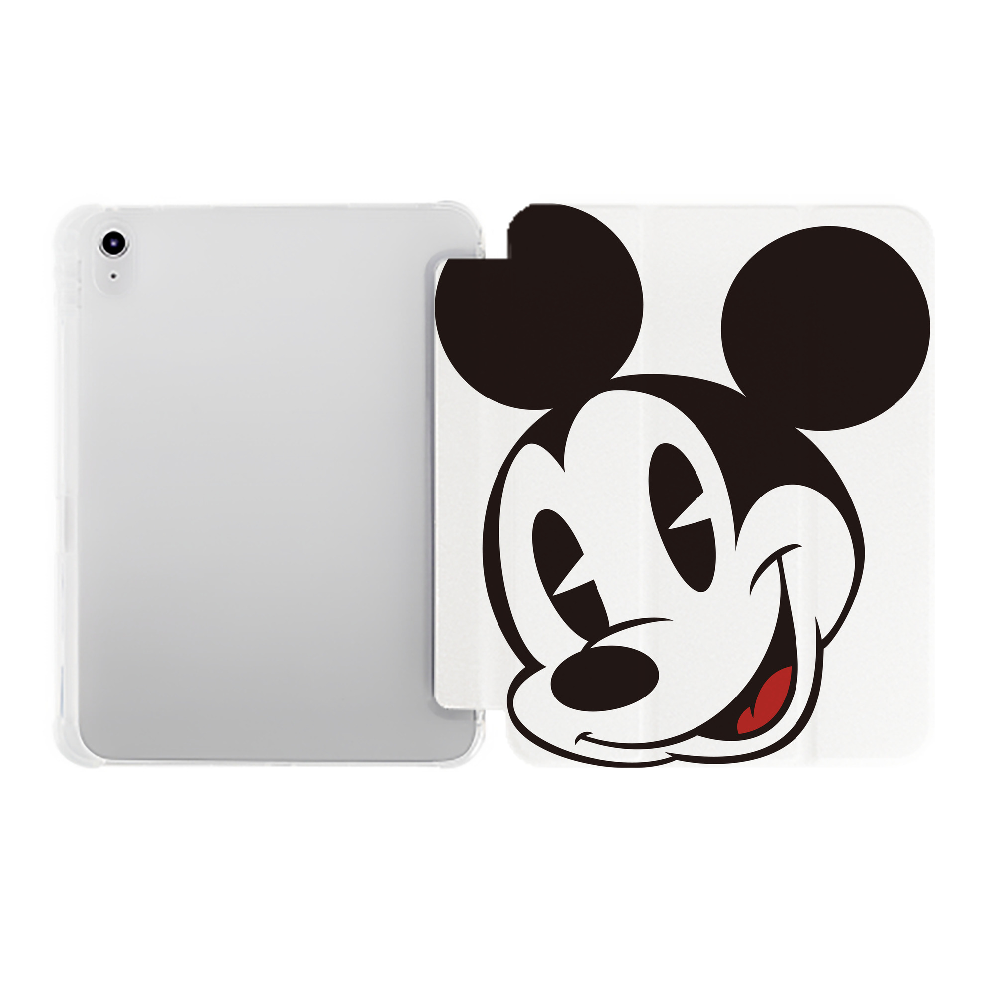 （画像用） ミッキーマウス Mickey Mouse IPad ケース ペン収納付き 三つ折りスタンド PUレザー×シリコン 対応機種9.5/10.5/10.9インチ